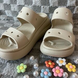 Crocs Crush Sandal in Bone